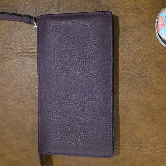 Kate Spade Dark Purple Wristlet with Black Embellishments - Picture 4 of 9